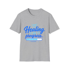 Load image into Gallery viewer, Healing In Progress T-Shirt — Mental Health Recovery Tee, Loading Bar Design