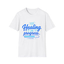 Load image into Gallery viewer, Healing In Progress T-Shirt — Mental Health Recovery Tee, Loading Bar Design
