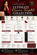 Load image into Gallery viewer, Ultimate Resume Template Collection