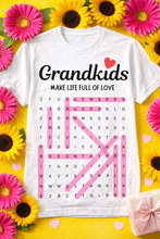 Load image into Gallery viewer, Personalized Word Search Shirt – Mother’s Day Collection