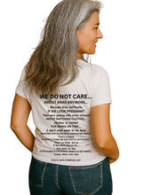 Load image into Gallery viewer, We Do Not Care Club T-Shirt – For Women Who’ve Had Enough (In the Best Way) 🖤