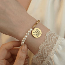 Load image into Gallery viewer, Premium Pearl &amp; Gold Coin Bracelet: Mother of Pearl