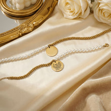 Load image into Gallery viewer, Premium Pearl &amp; Gold Coin Bracelet: Mother of Pearl