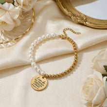 Load image into Gallery viewer, Premium Pearl &amp; Gold Coin Bracelet: Mother of Pearl