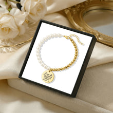 Load image into Gallery viewer, Premium Pearl &amp; Gold Coin Bracelet: Mother of Pearl