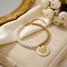 Load image into Gallery viewer, Premium Pearl &amp; Gold Coin Bracelet: Mother of Pearl